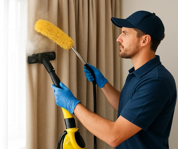 Trusted blind cleaning technician Matty Curtain Cleaning bellmere QLD