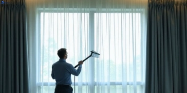 Commercial drapes cleaning service bellmere hotels offices