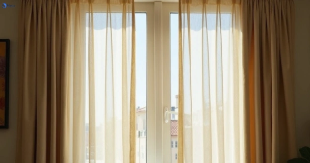 Dull dusty drapes in bellmere before professional cleaning